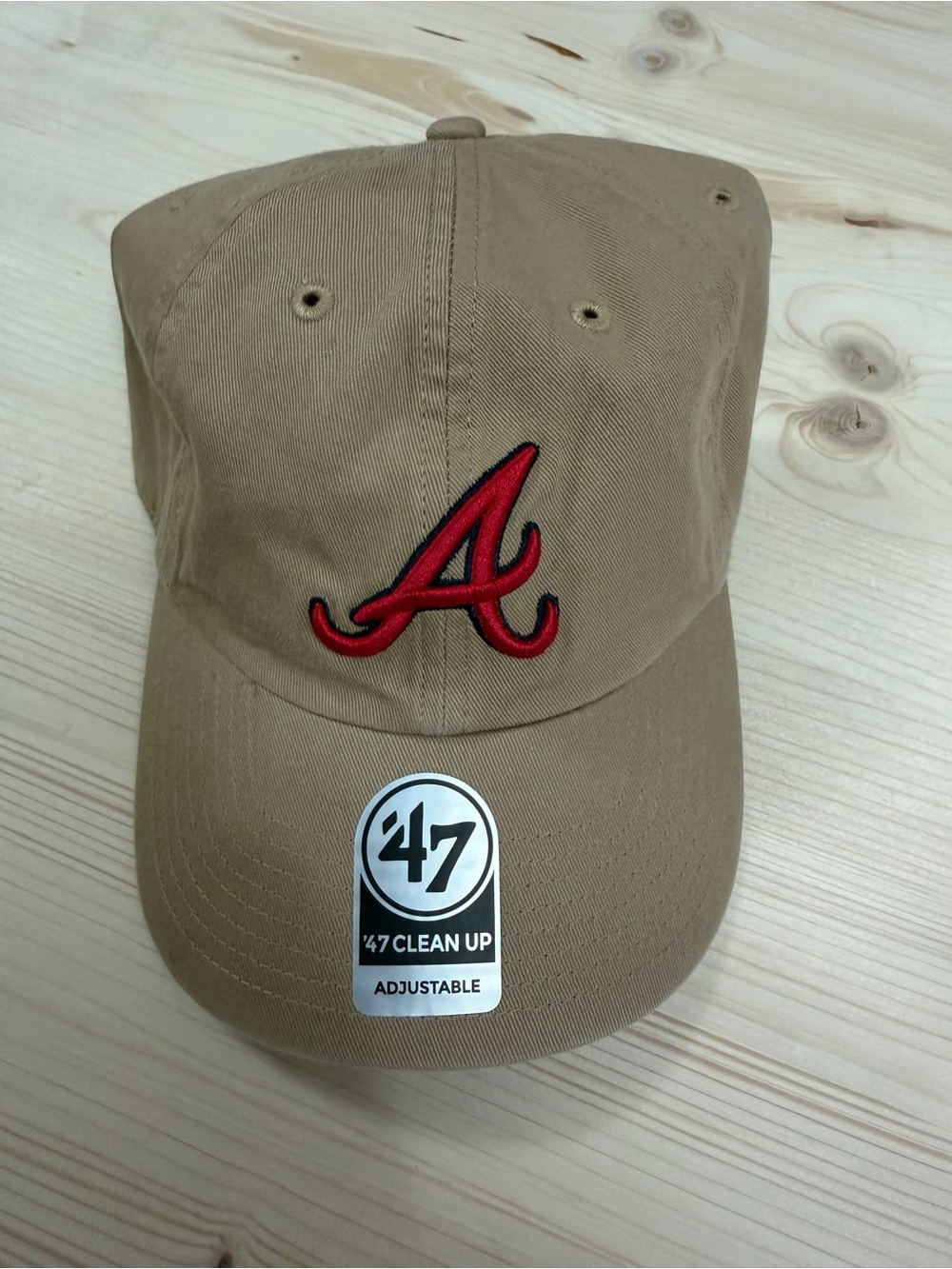 Atlanta Braves '47 Khaki Baseball Cap with Red “A” Logo